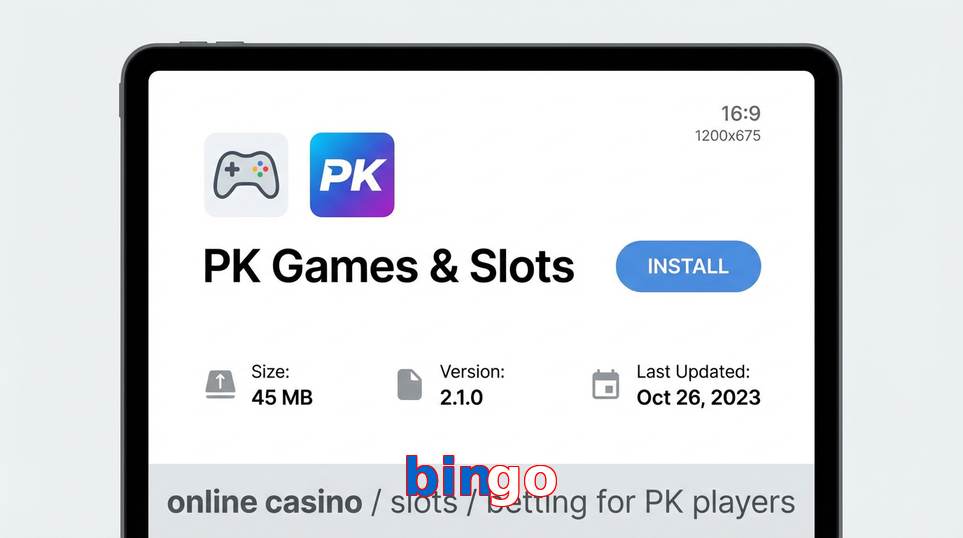 Game list for Bingo gameapk section
